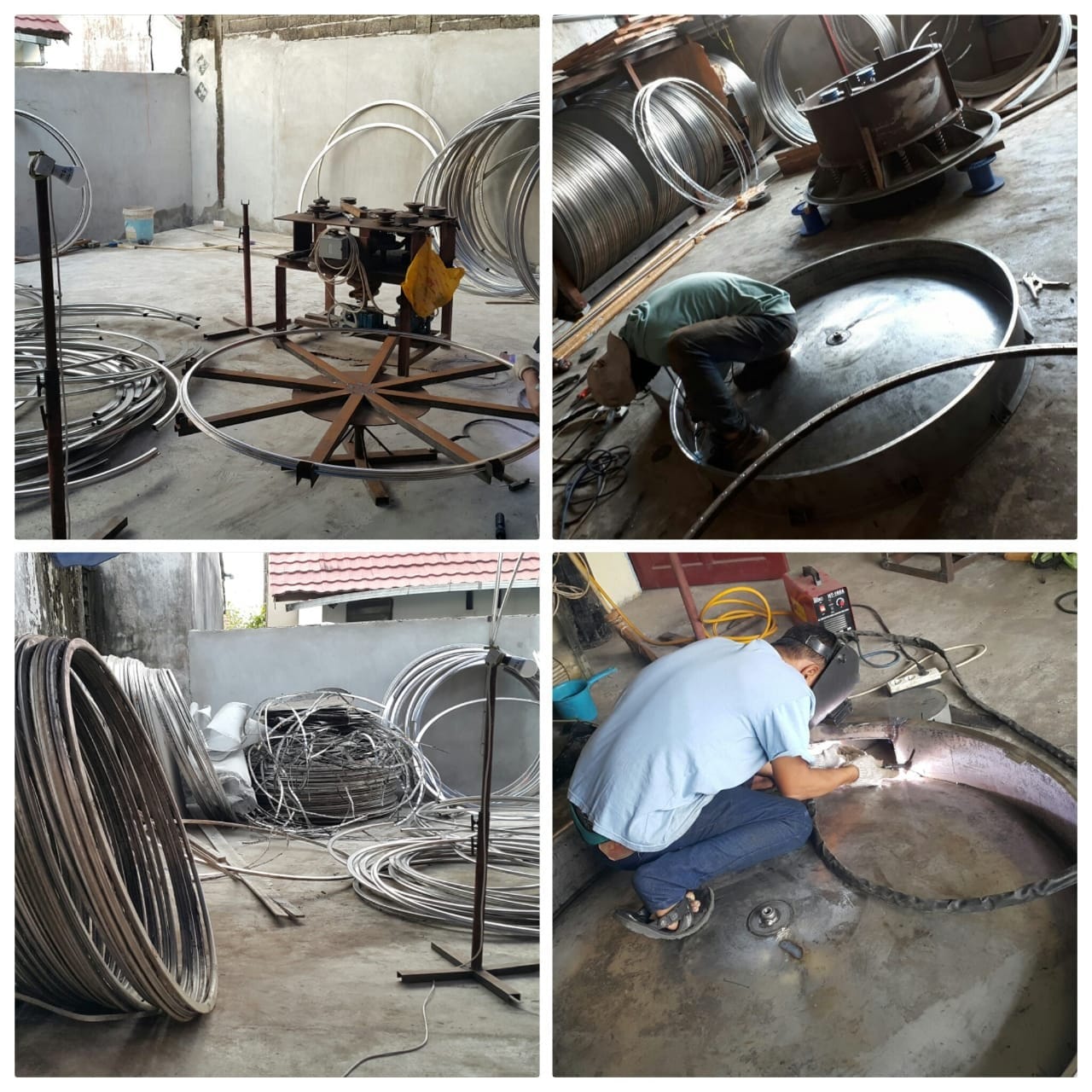 Pembuatan Ring Baru untuk Vibrating Screen dan Perbaikan Table Frame yang retak